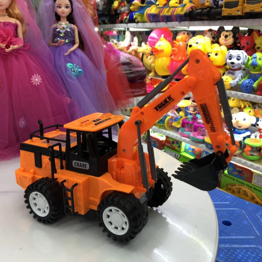Children's electric excavators, toy hook machines, excavators, engineering vehicles, swivel casters, lighted cars details Picture