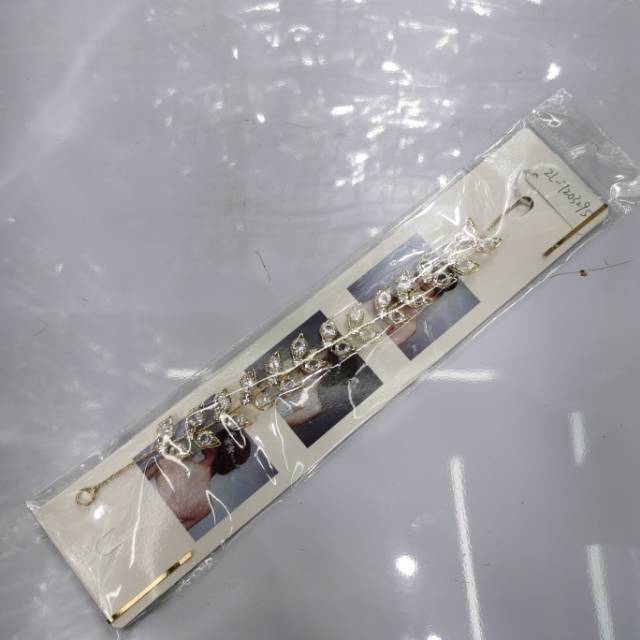 厂家直销新品婚庆头饰韩版水晶叶子金头饰发饰女士