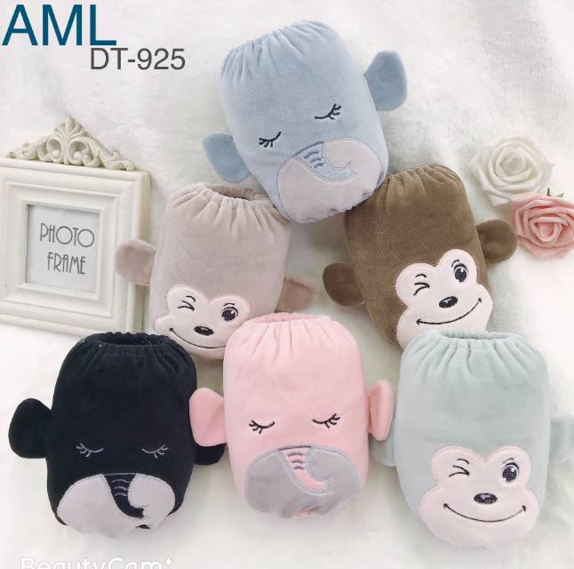 韩版可爱猴象袖套女长款工作防脏套袖儿童ins手袖头护袖短款秋冬季图