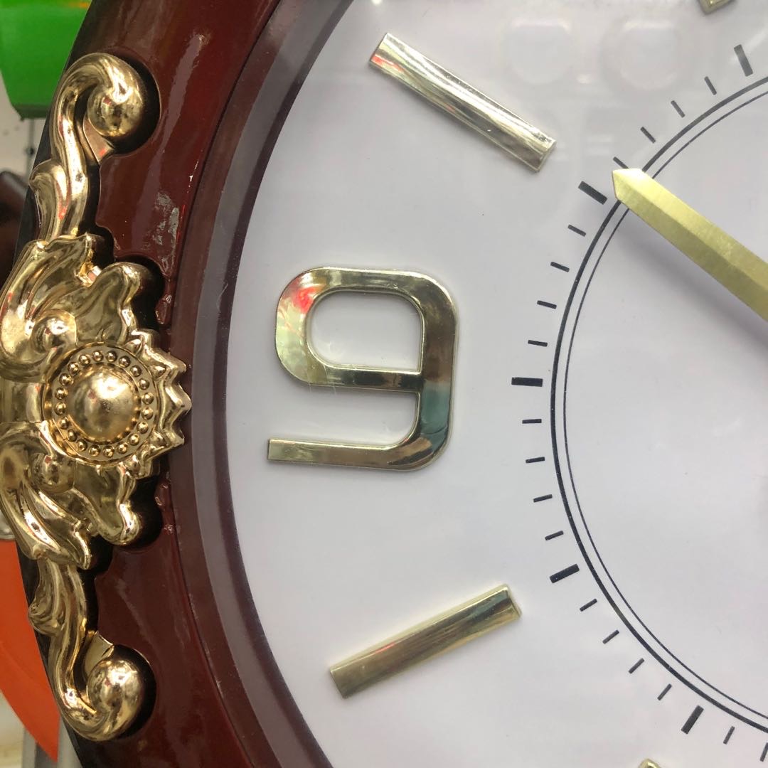 中式创意艺术家庭时钟客厅静音钟复古家用装饰卧室大挂钟表细节图