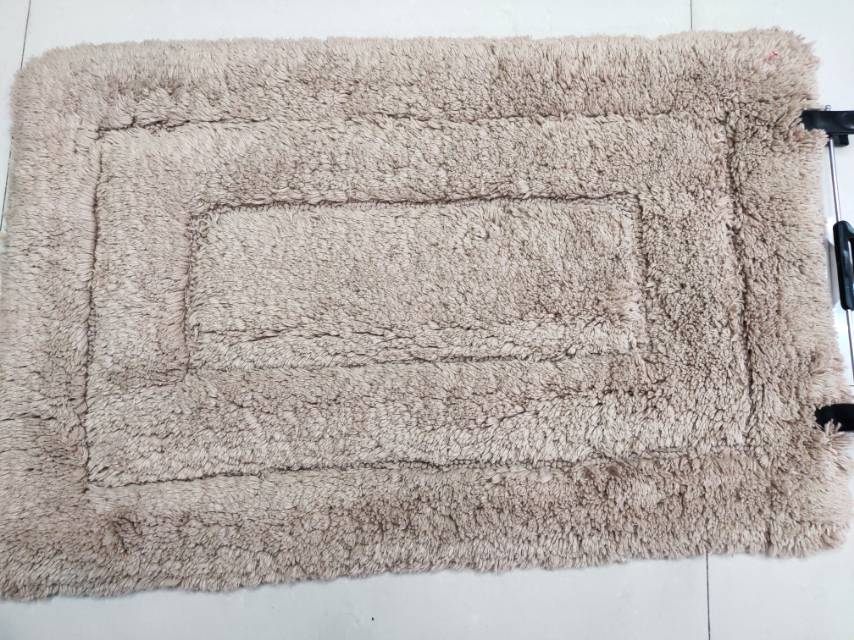 Bathroom Bedroom Brown Cotton Floor Mat