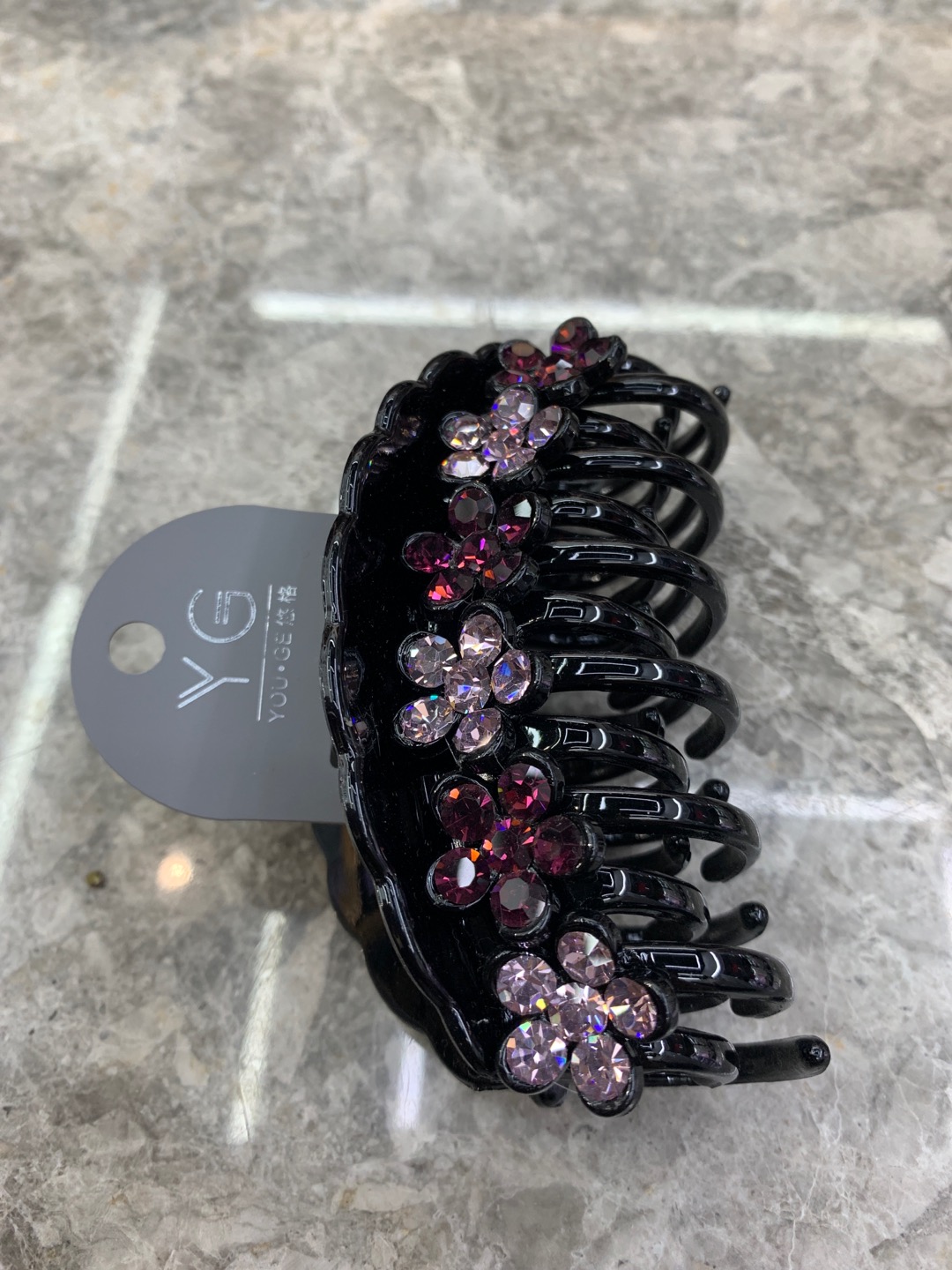 New imported auger rhinestone PC claw clamp horsetail head clamp thumbnail