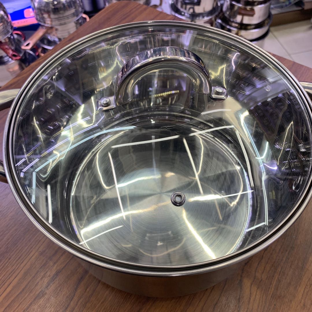 Thickened 304 stainless steel soup pot, household double-ear stainless steel pot, small cooking pot, gas induction cooker, soup cooking pot details Picture