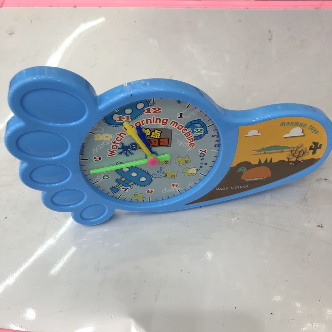 厂家直销塑料脚板学习时钟儿童玩具产品图