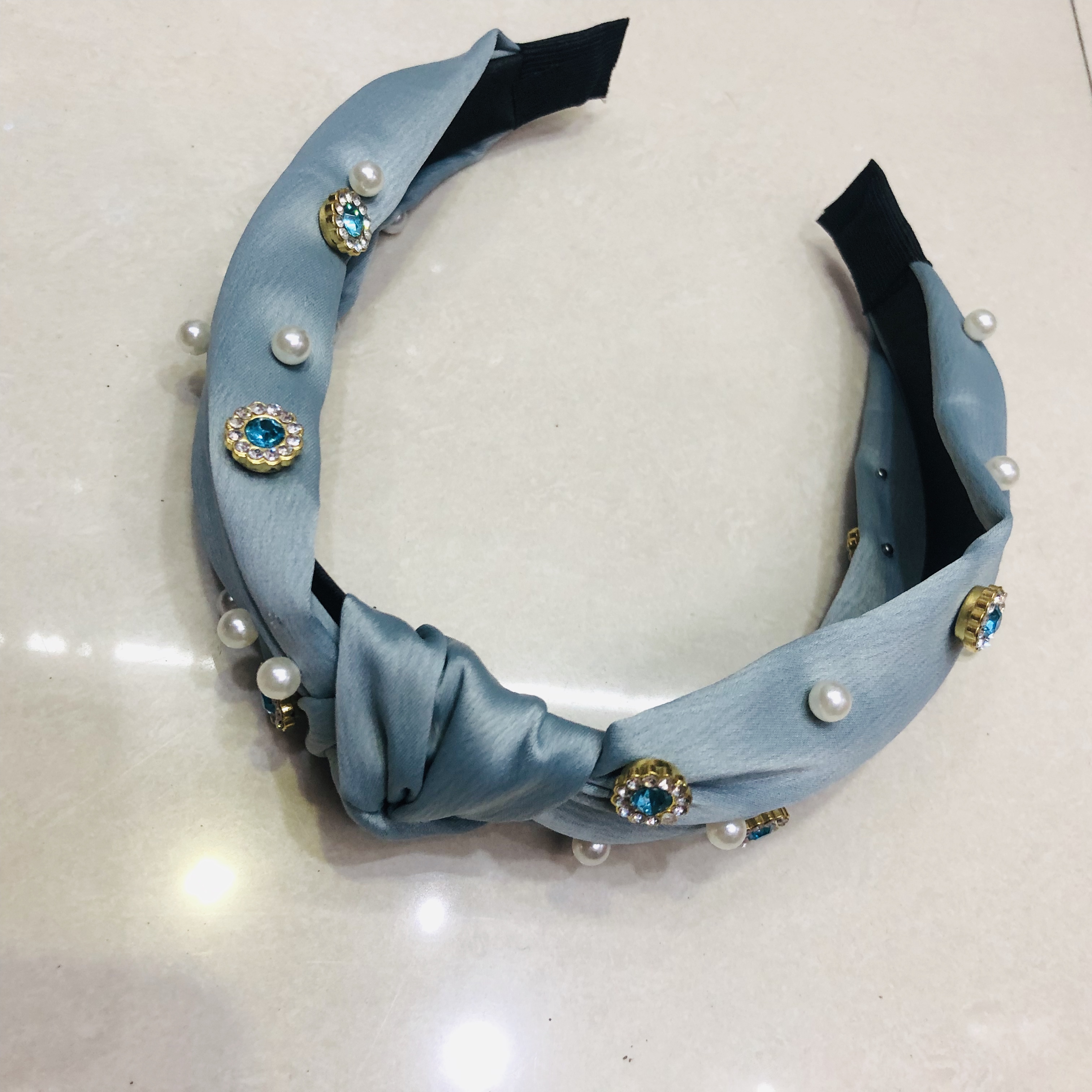 发捆发箍珍珠女韩国简约气质宽边压发带超仙布艺头饰发卡日韩百搭头箍