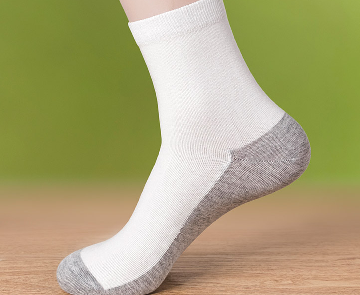 Medium-thick men's all-cotton socks, 100% cotton mid-waist men's pure cotton socks, white gray-soled men's socks, men's short socks