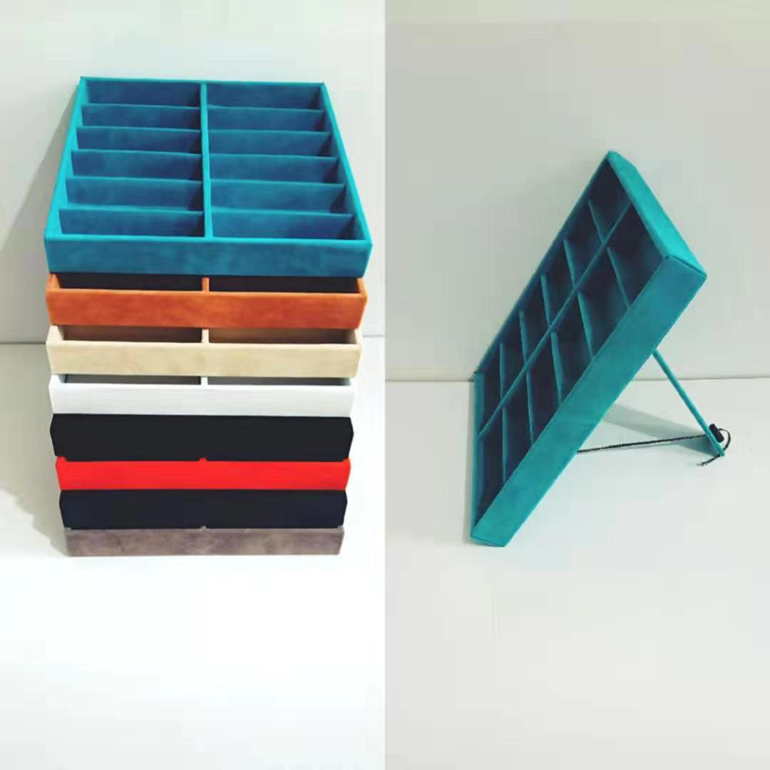 眼镜展示架绒布眼镜盒货物架摆放架置物架收纳架多色