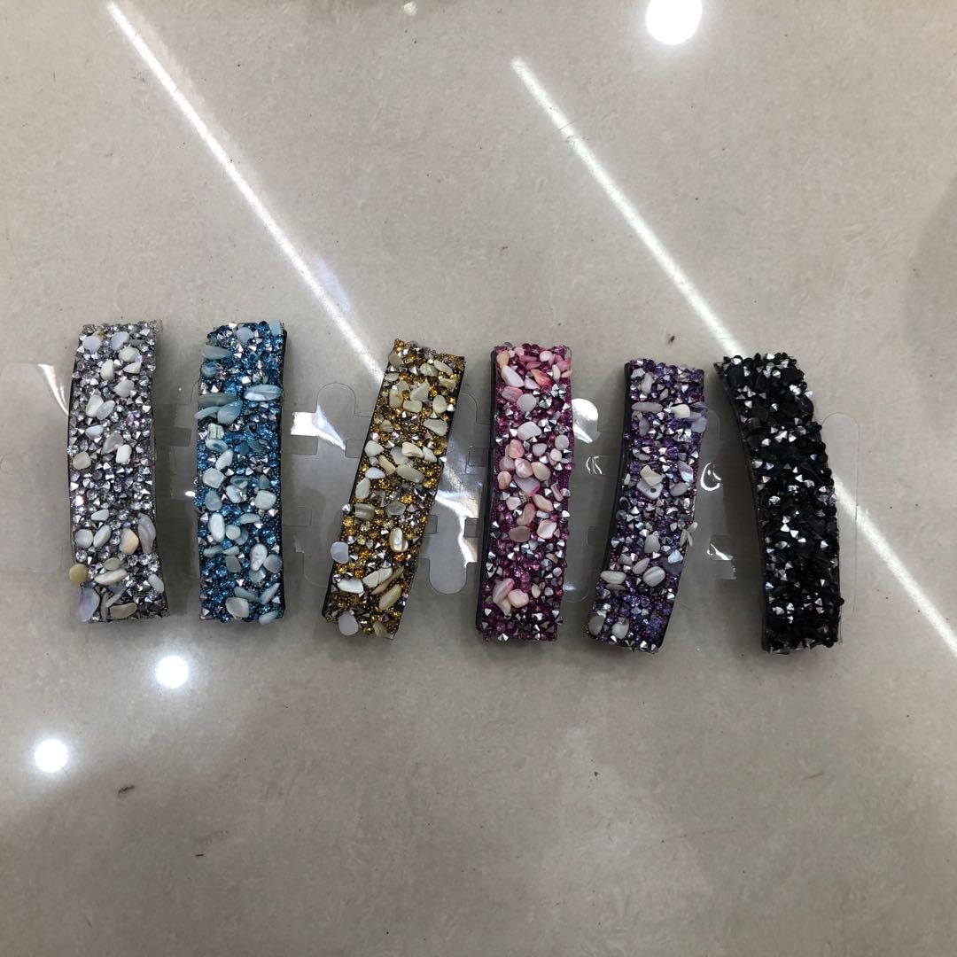 Rhinestone Korean hairpin female multicolor duck beak clip a word clip douyin with the same style combination hair ornament BB clip students all-match manufacturers direct sales, high quality and low price, large amount of concessions thumbnail