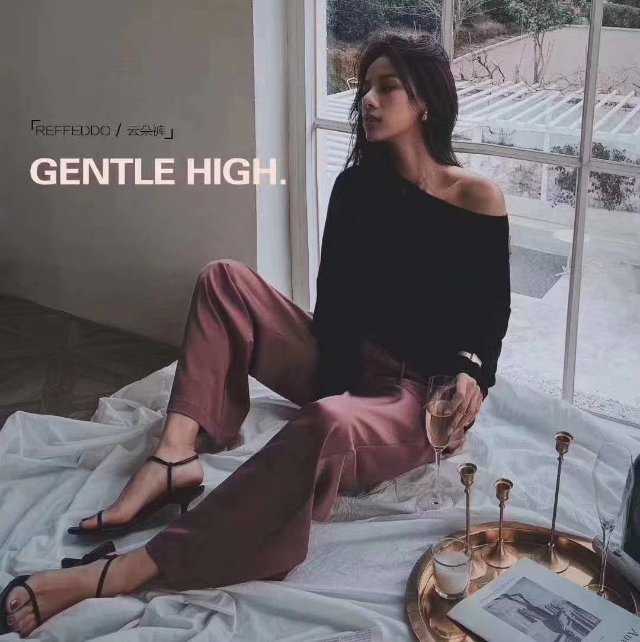 女士纯棉薄款修身春秋冬款云朵裤宽松休闲裤