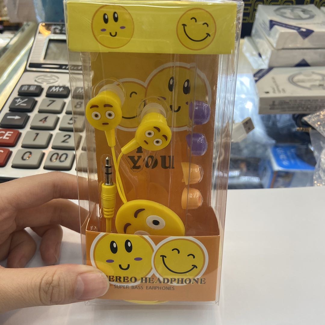 个性表情包卡通入耳式耳机韩版女生可爱卡通萌萌学生通用迷你有线定制产品图