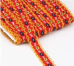 彩色民族风刺绣提花边麻绳手工diy材料蕾丝织带