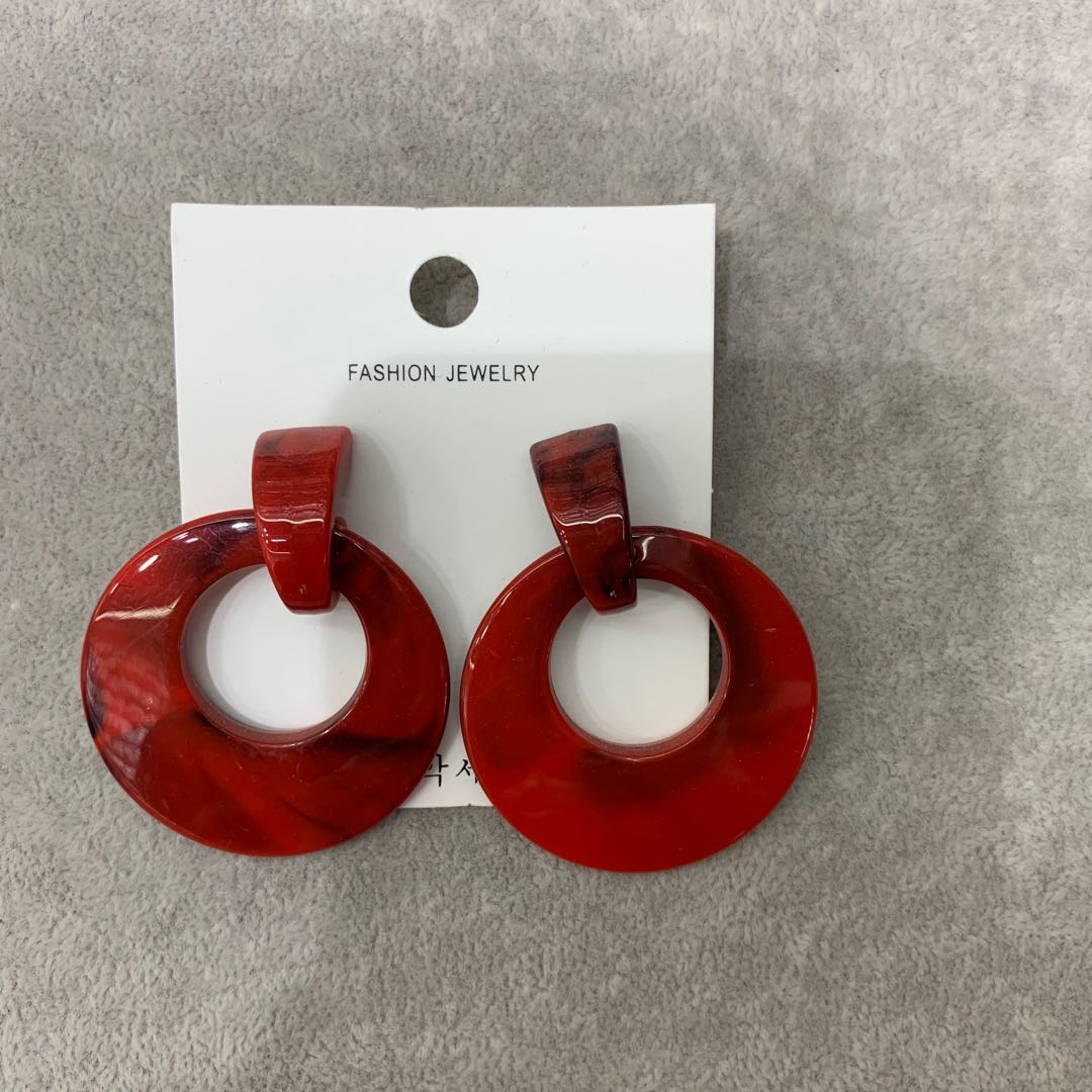 Fashionable trend individual character exaggerated earring female Euramerican fan temperament joker earring thumbnail