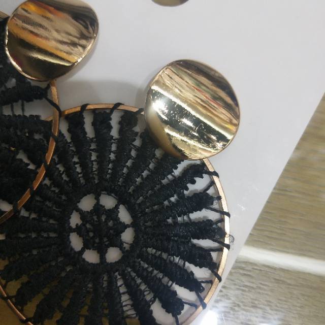 藤编圆形耳坠手工耳环气质时尚演出舞会装饰品网红主播耳环耳坠长款耳钉度假女细节图