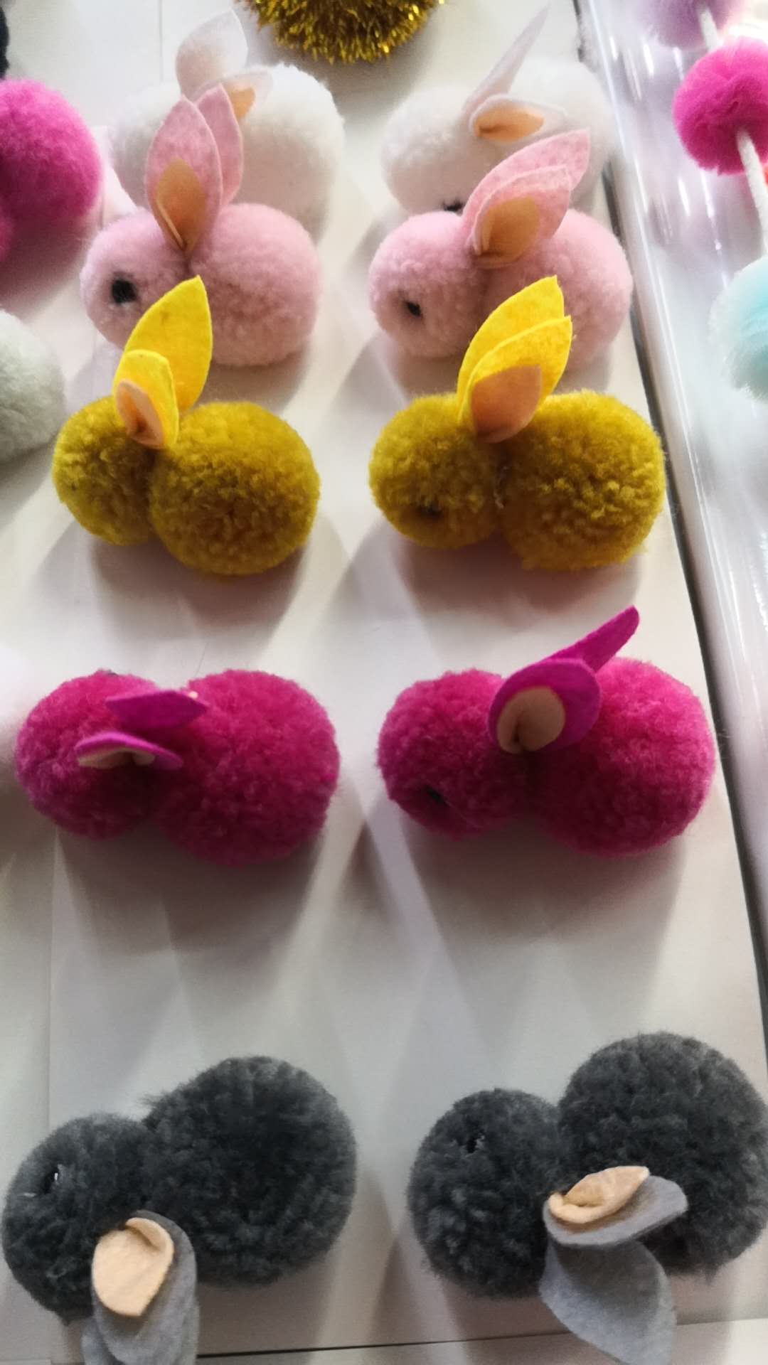 冰岛毛毛毛球卡通兔子毛绒球服装辅料衣服帽子装饰服装辅料可定制