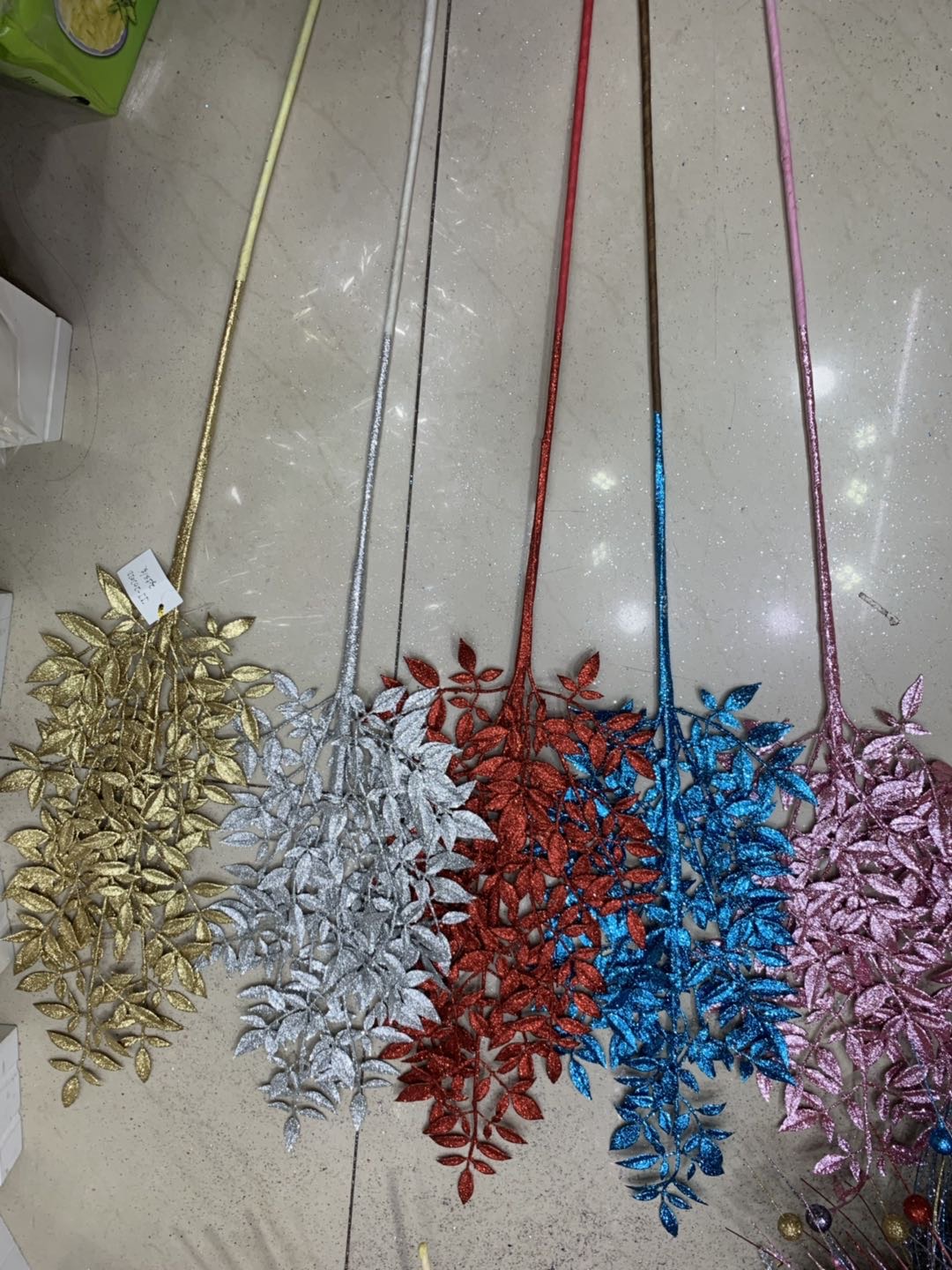 New gold powder-coated artificial plant decorative plants