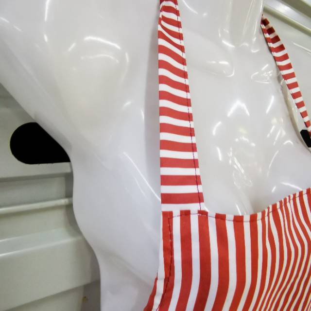 Striped Apron And Sleeves Specification drawing