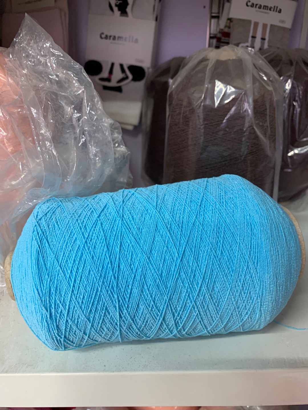 Ultra-fine elastic thread spandex sewing machine bottom line elastic rubber blue details Picture