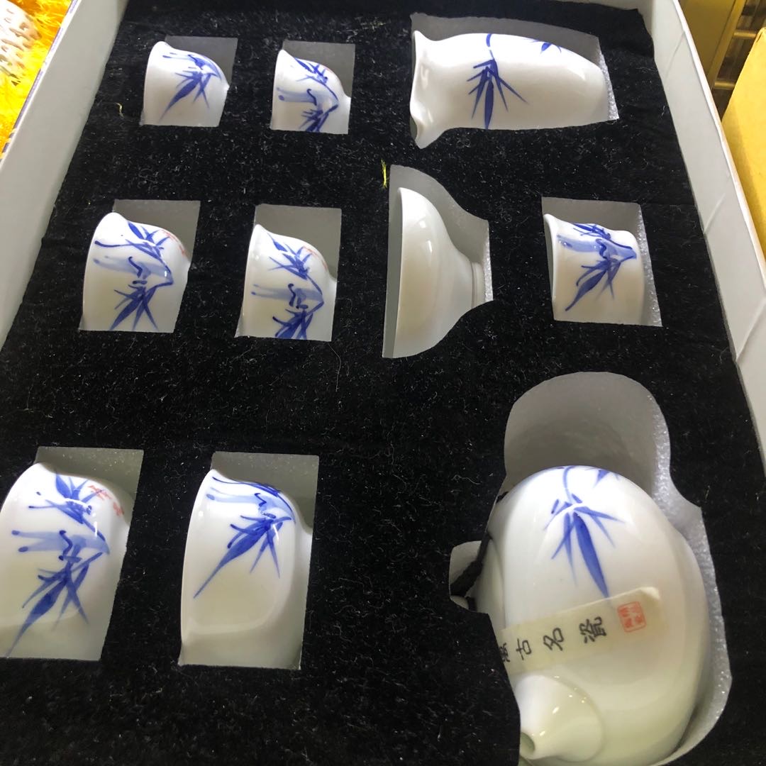 白色盖碗茶具套装小套家用茶艺茶道功夫普洱陶瓷喝茶茶杯办公室泡茶