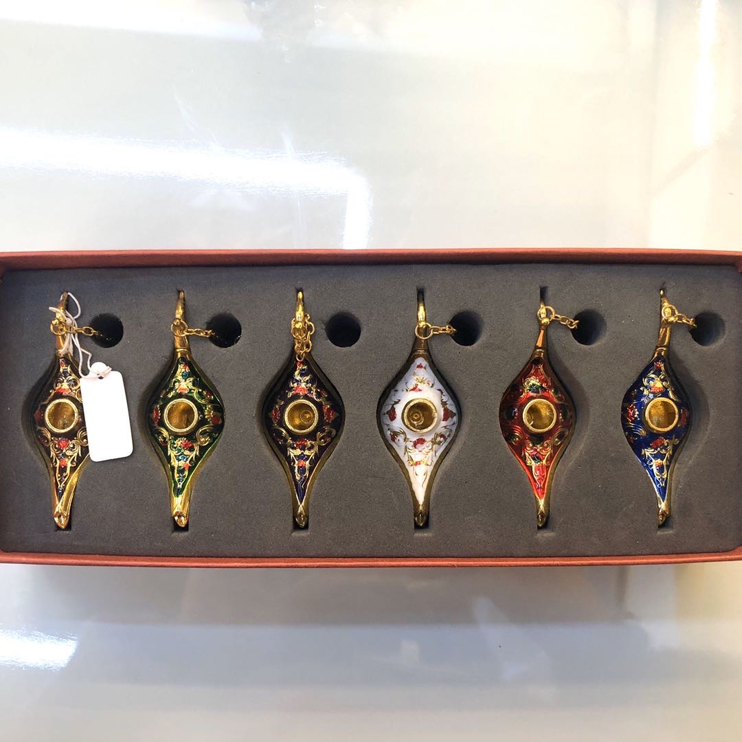 神灯六件套合金首饰盒婚庆礼品摆件工艺品镶嵌水晶摆件产品图