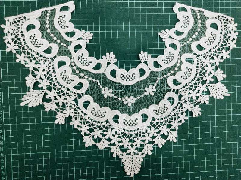 New water-soluble polyester lace white spring clothing and accessories factory direct sales