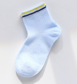夏季新款儿童袜子薄款网眼宝宝袜纯色松口新生儿棉袜子婴童中筒袜