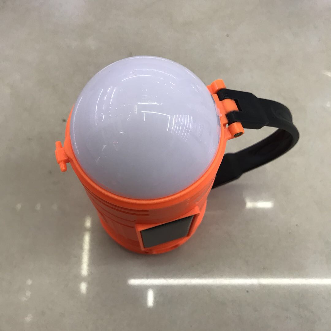 手电筒荧光橙照明设备太阳能发电经久耐用携带方便产品图