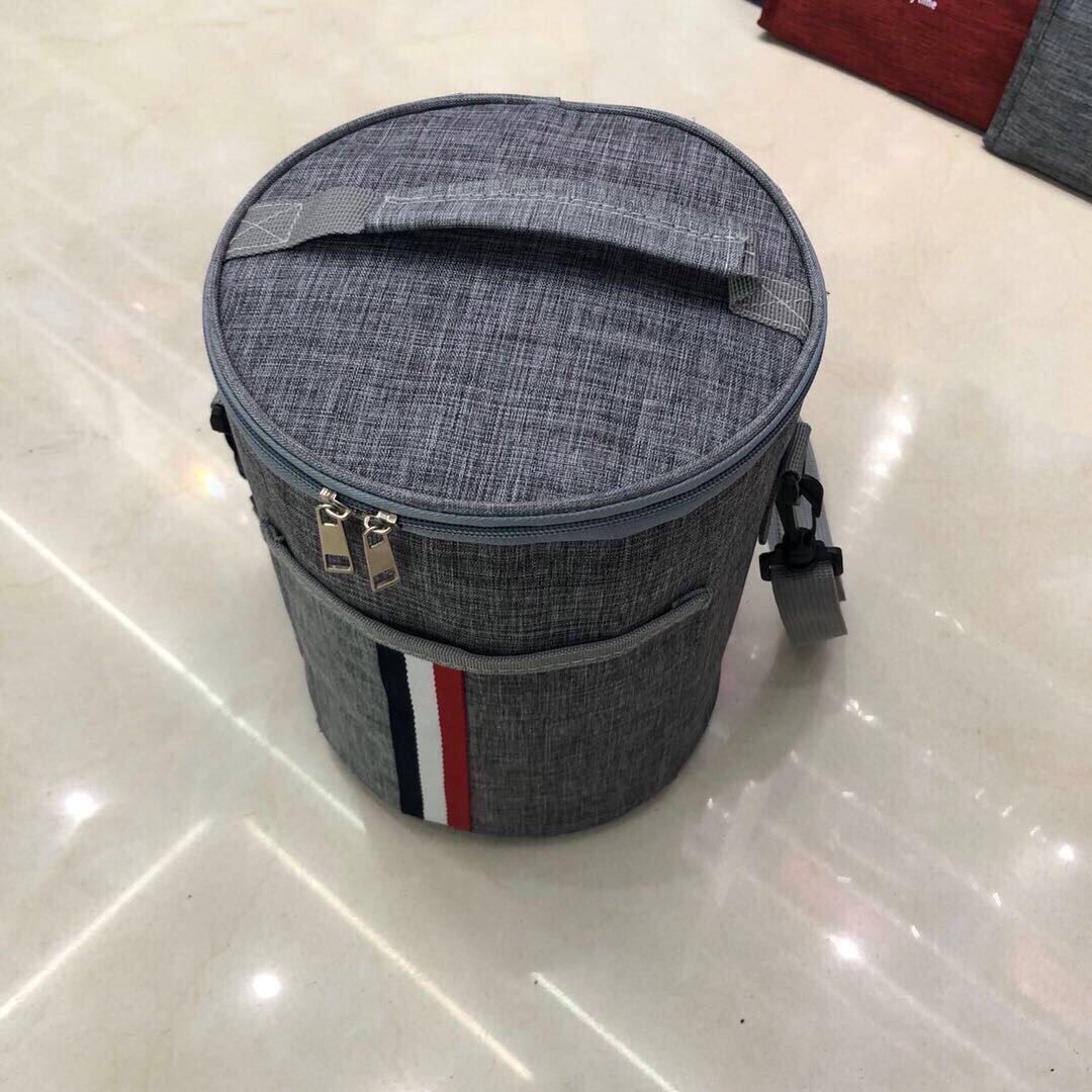 手提保温便当桶防水牛津布装饭盒袋子学生午餐包