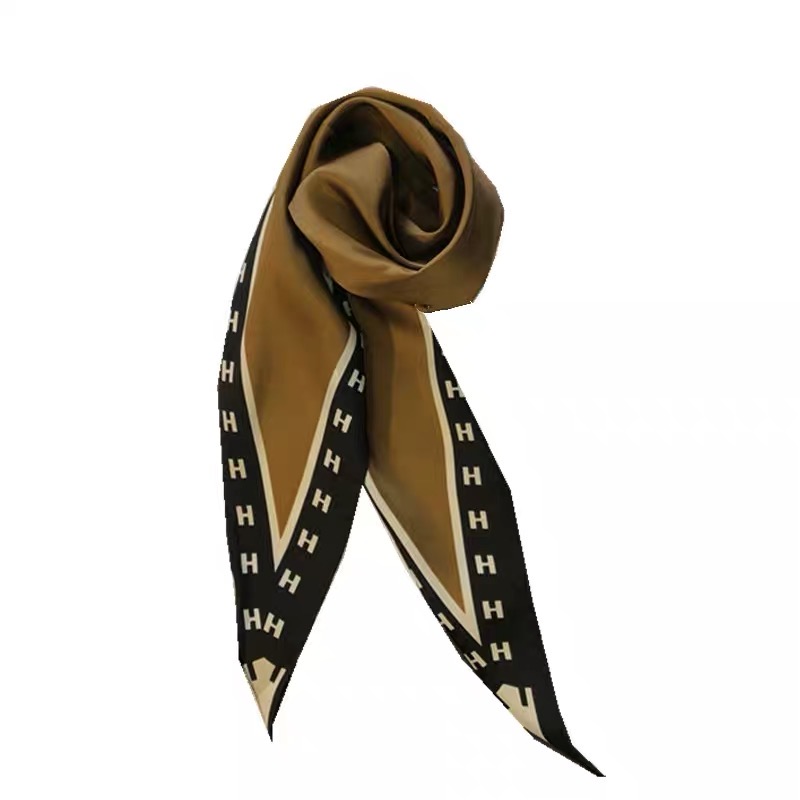 Casual All-In-One Fashion Korean Silk Scarf Black Polka Dot Specification drawing