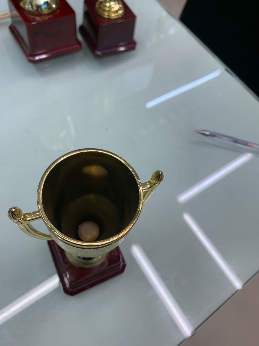 定制无盖带盖/创意塑料/小奖杯模型/行政纪念品摆件细节图