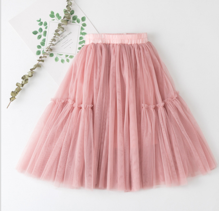 A Hundred Mesh Skirt Children's Half Skirt Summer New Foreign Style Pompous Skirt Four Seasons Princess Skirt details Picture