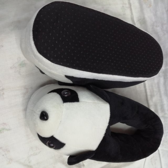 Home Shoes Non-Slip Indoor Floor Shoes Men's And Women's Spring Slippers Cute Cartoon Flat Floor Package With Panda Specification drawing