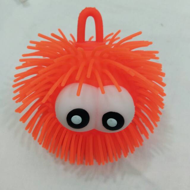 Manufacturers direct TPR protruding eyes long hair ball toys for children
