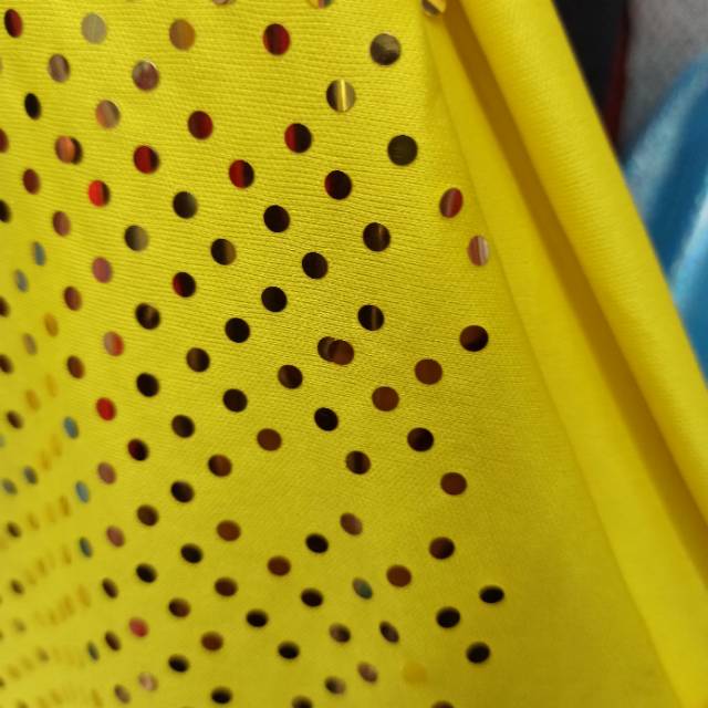 针纺布冲片纯黄色用于装饰服饰工艺品等面料细节图