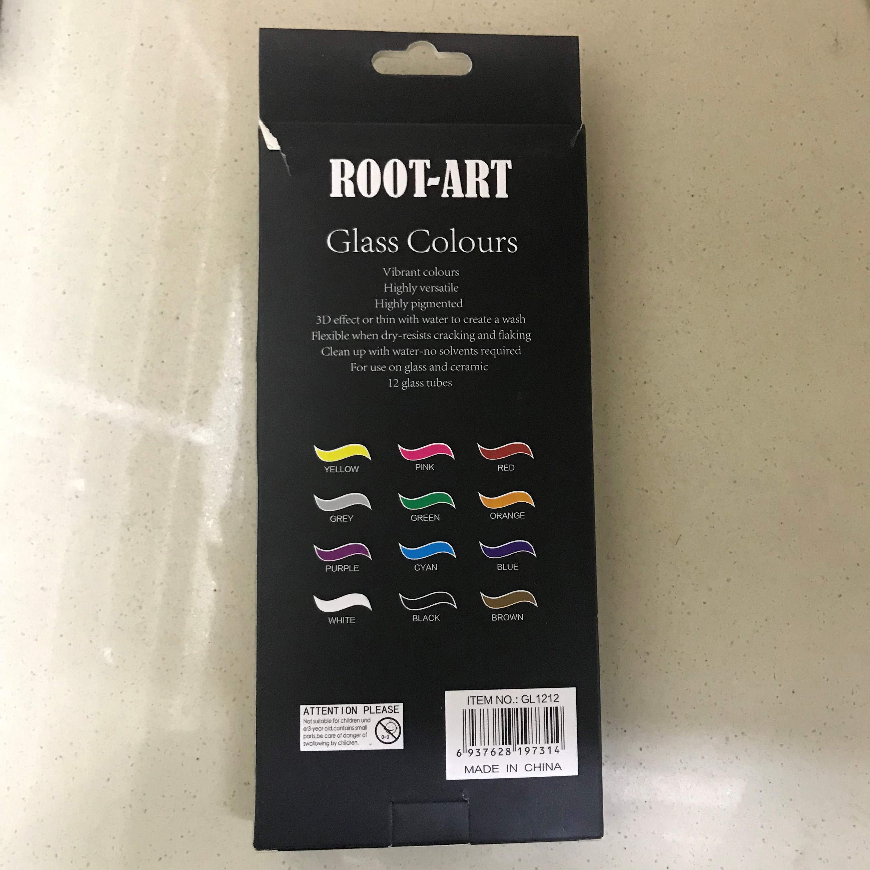 Gl1212 Paint Glass 12 Colors 12Ml Painted Graffiti Paint Painting Non-Toxic Waterproof Box Children Students Diy Hand-Painted details Picture