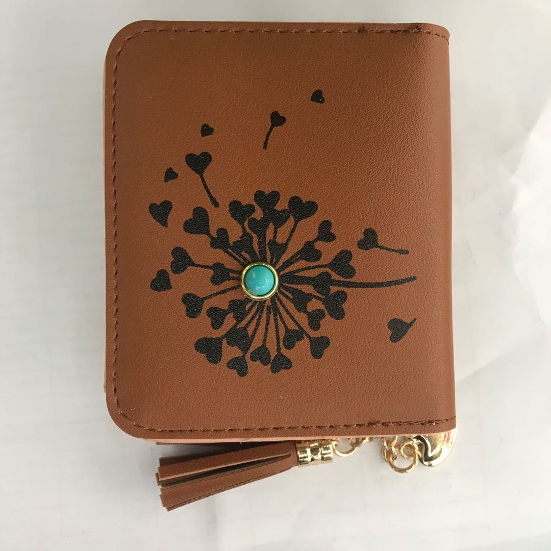 Women's Purse Yellow Jewel Short Women's Purse Small Change Wallet