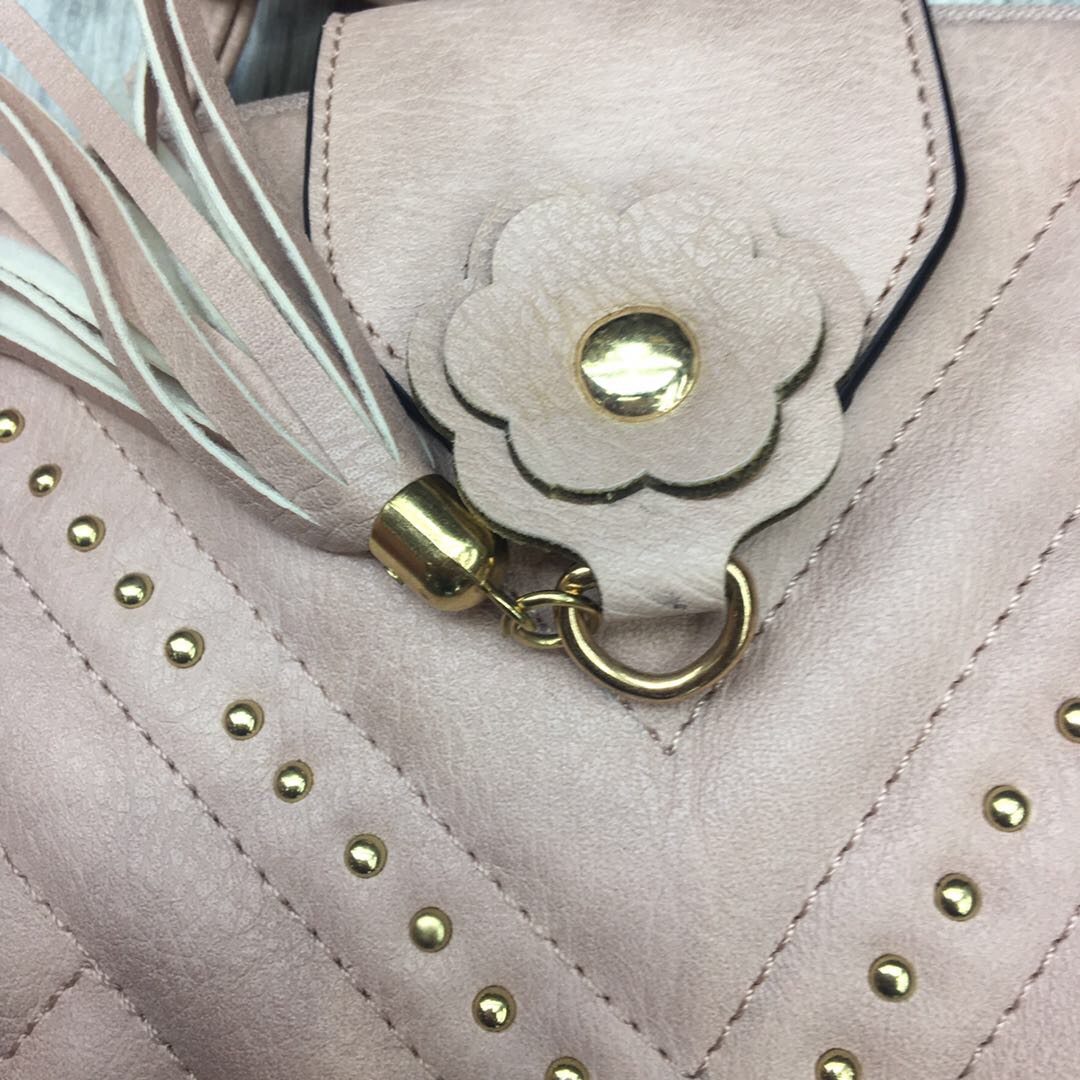 Factory Direct Pink Women's Small Handbag With Whiskers details Picture