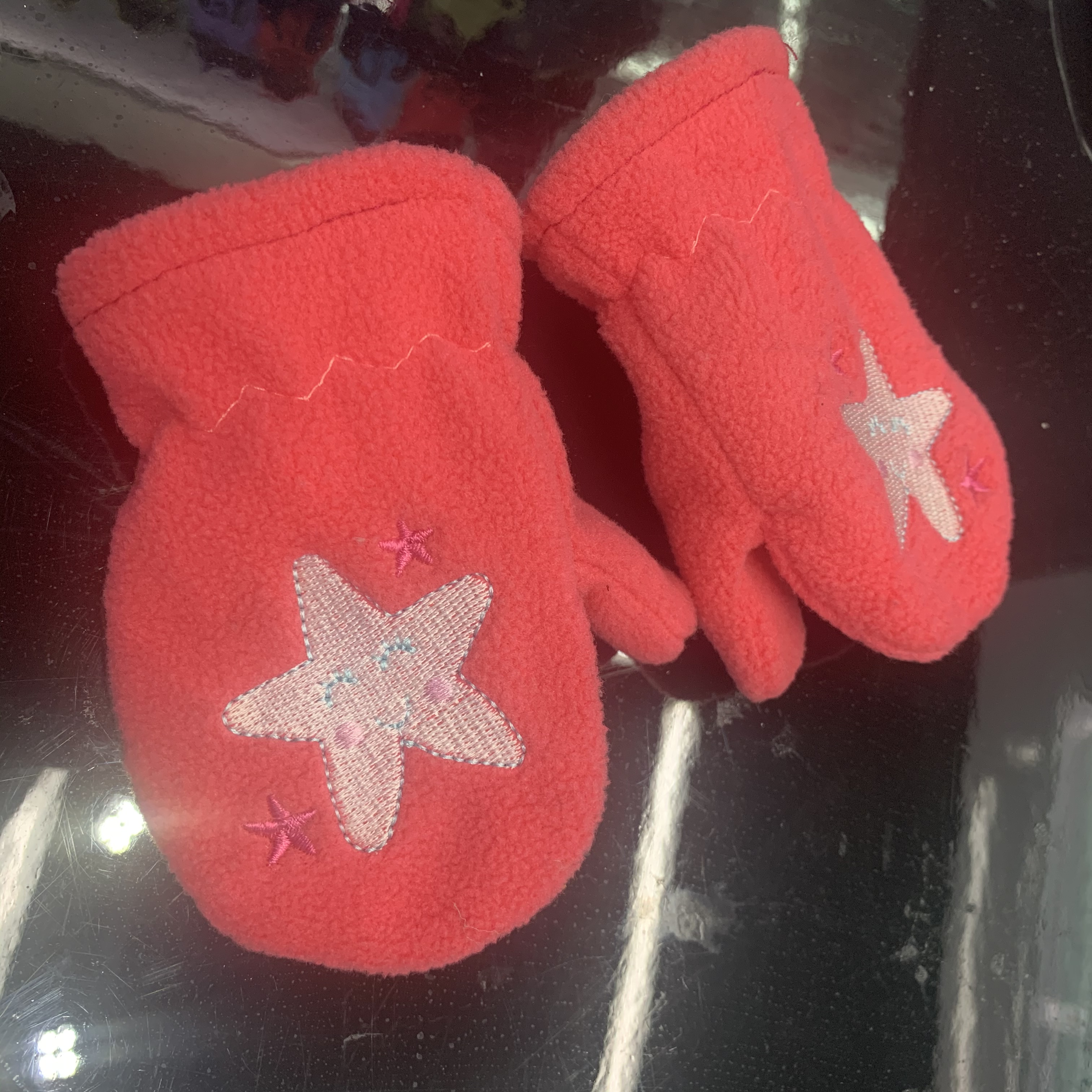 Winter baby snow fleece, children's finger-wrapped warm gloves, cycling warm and cold-proof, motorcycle thickened and fleece gloves