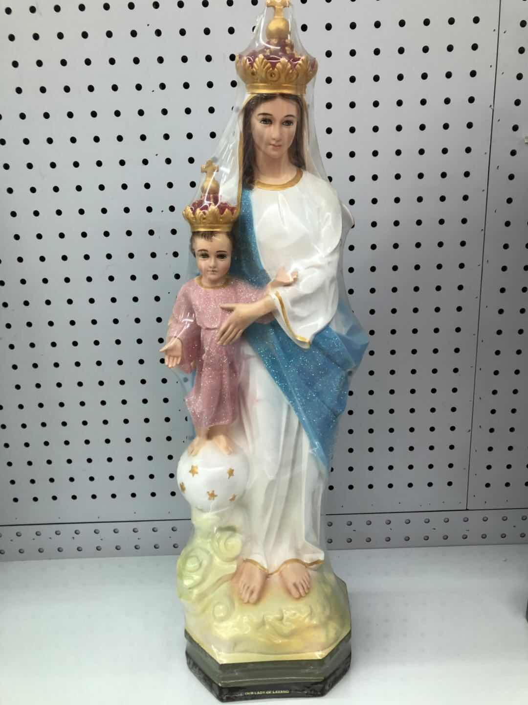 Christian Catholic holy Image and relic The Family statue of Our Lady of Eternal Salvation Church Resinous ritual ornament (50cm) thumbnail