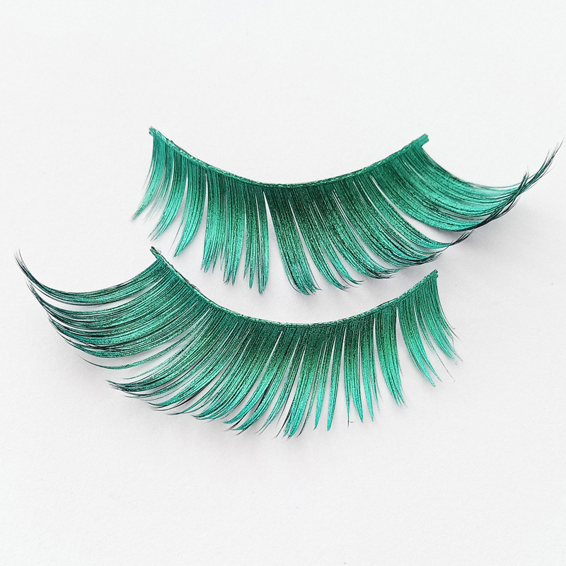Color False Eyelashes Stage Makeup Drama Exaggerated False Eyelashes Slender Long Curling Eye Tail Plus Long Style details Picture