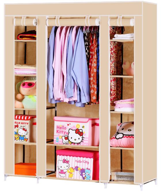 Wardrobe Simple Cloth Wardrobe Modern Simple Steel Pipe Thickened Model68150 details Picture