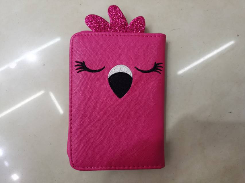 粉色菠萝女士PU钱包