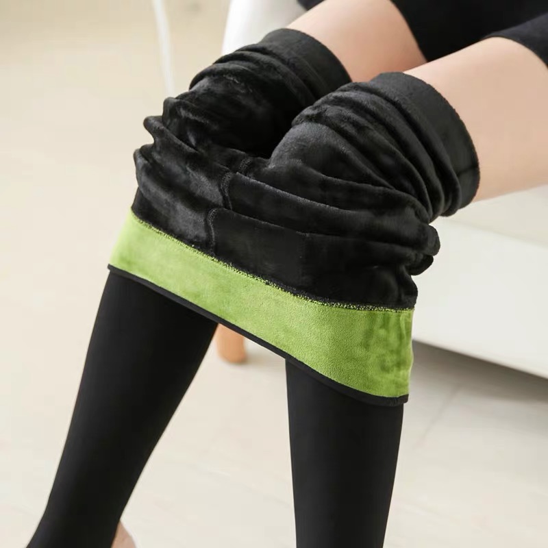 春秋冬加厚加绒高密全棉打底裤