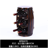 Tailwind Vintage Creative Small Wooden Barrel Wine Rack Home Decoration Gift Wholesale 006