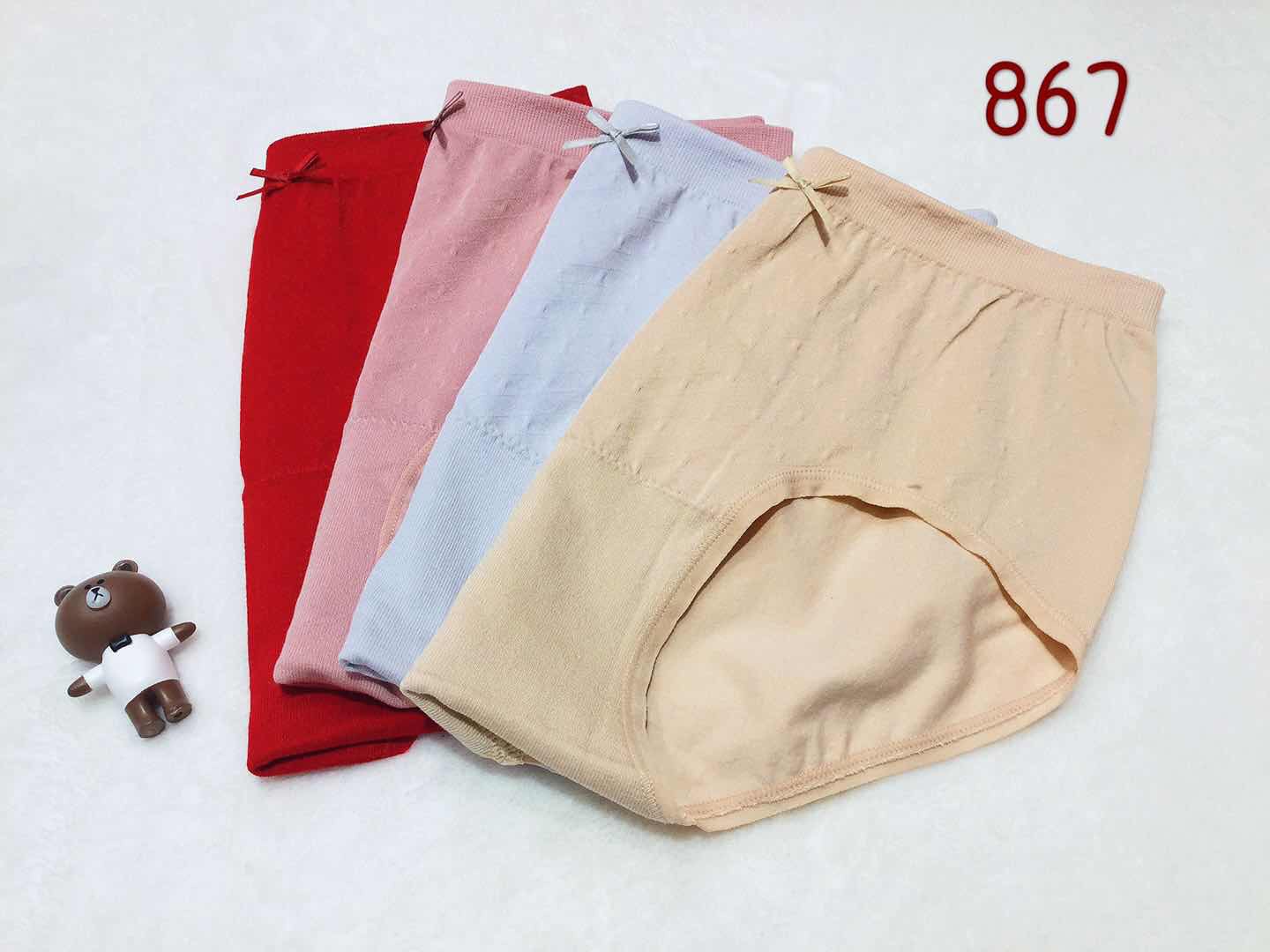 Women's Underwear Women's Cotton Anti-Bacterial Mid-Waist Non-Traceless Plus Size Girls Japanese Cotton Breathable Triangle Shorts Bottom details Picture