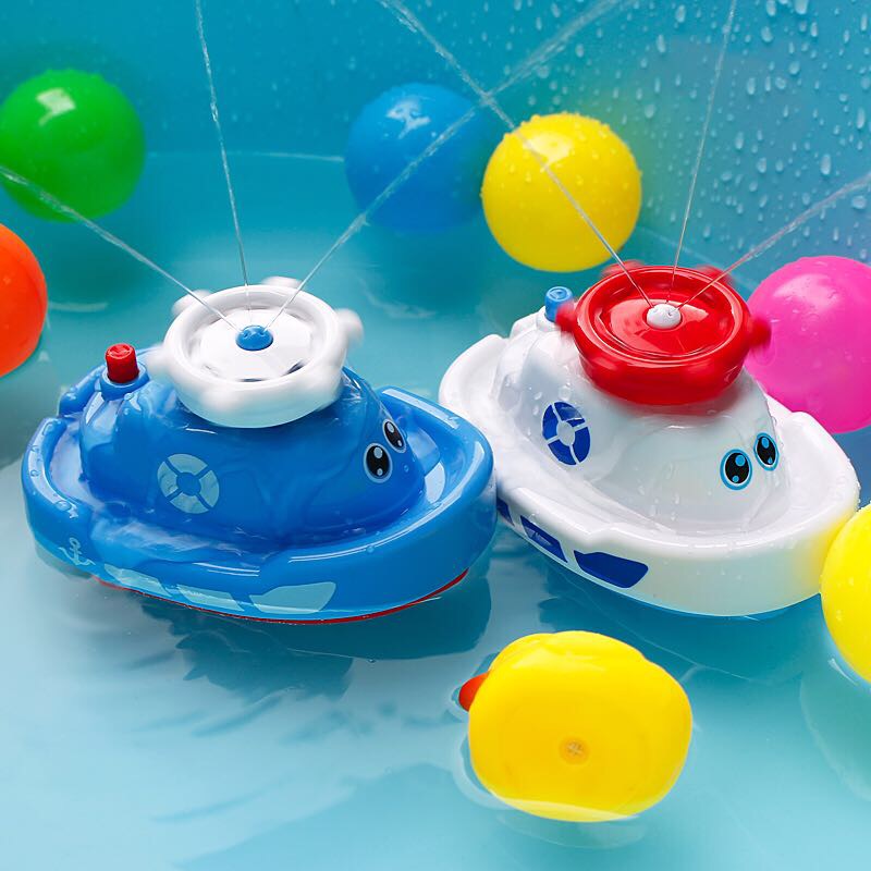 宝宝洗澡玩具男孩女孩电动喷水八爪鱼小轮船婴儿童浴室漂浮戏水详情图1
