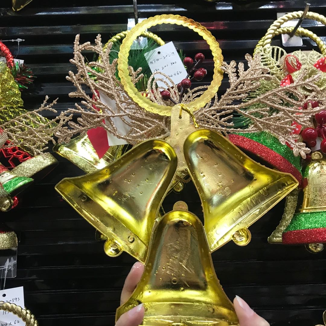 Christmas decorations, hanging ornaments, bell strings, pendants, Christmas double bells, shopping mall and hotel scenes, dragon bell decoration Specification image
