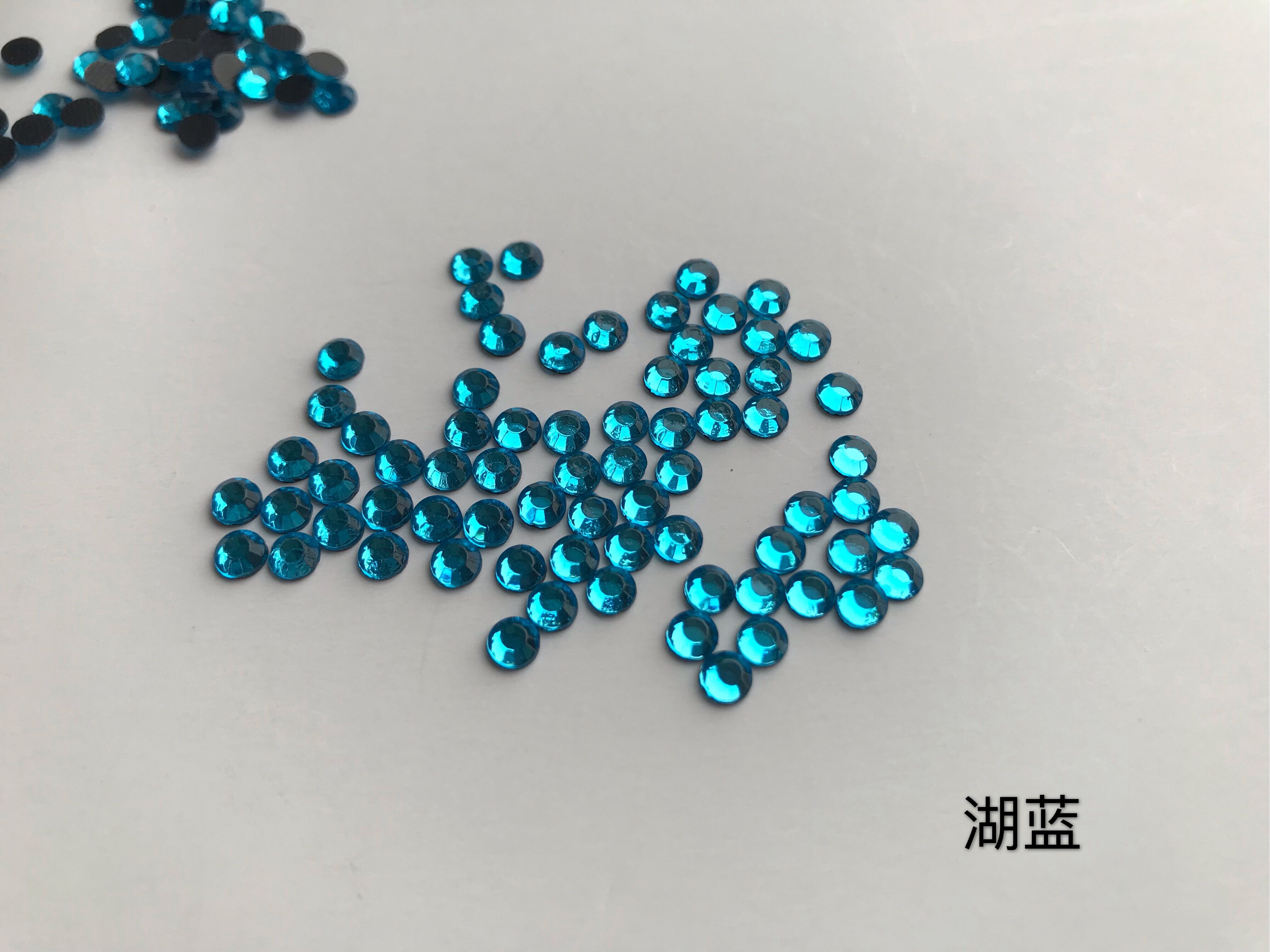 SS16天蓝色底双面钻平底钻烫钻美甲钻DIY钻