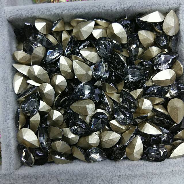 水晶配件七彩宝石耳钉发饰品材料服装配件配件鞋子配件首饰配件水晶发簪配件
