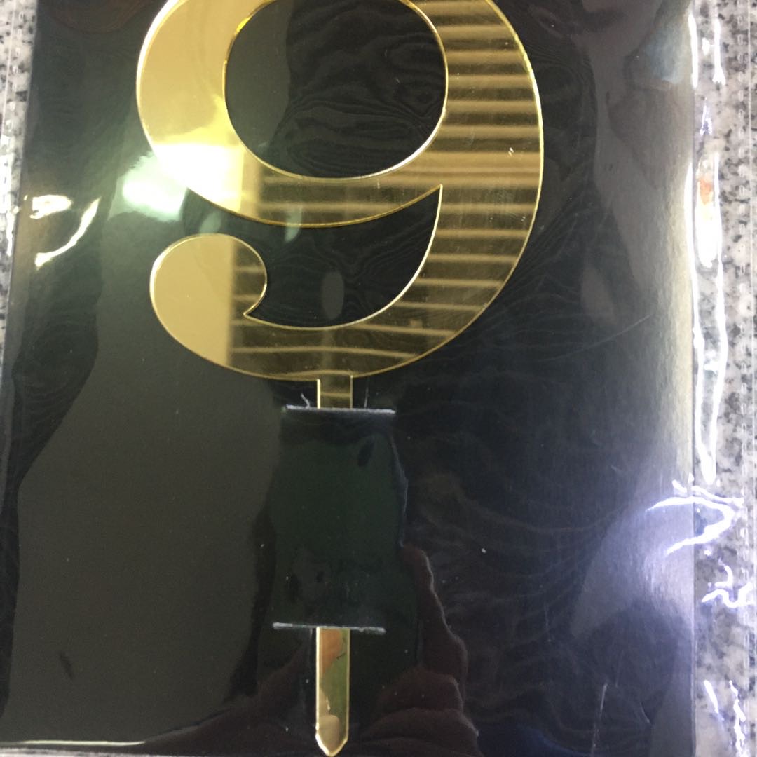 创意数字亚克力生日蛋糕插婚礼蛋糕插蛋糕装饰 0-10数字细节图