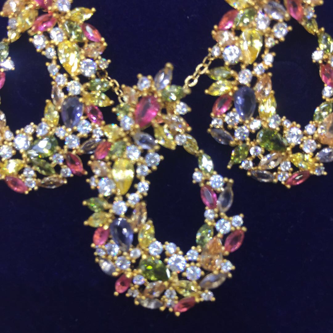 Ladies Alloy Necklace Bracelet Earrings Manufacturers Direct European And American Style details Picture